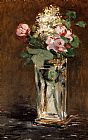 Flowers In A Crystal Vase by Edouard Manet